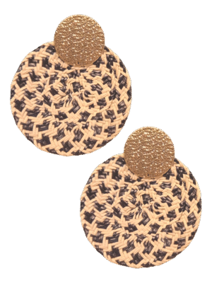 Aretes Circulares Fibras Naturales